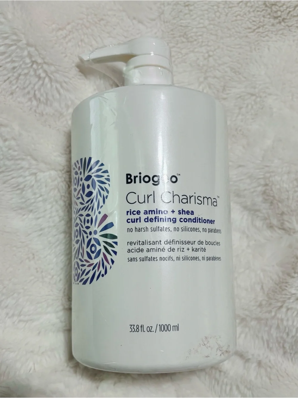 Briogeo Curl Charisma Conditioner – White Bottle with Blue & Purple Accent